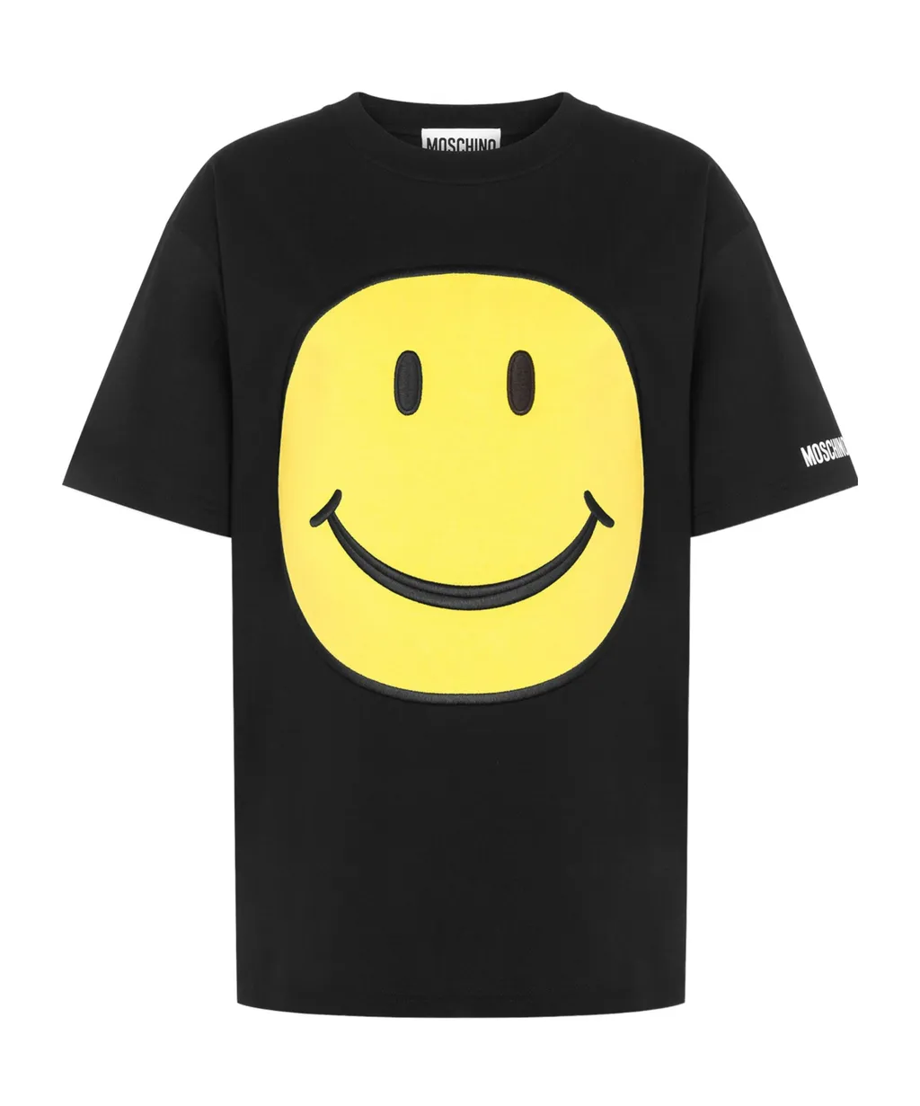 Smile Face Printed Crewneck T-Shirt
