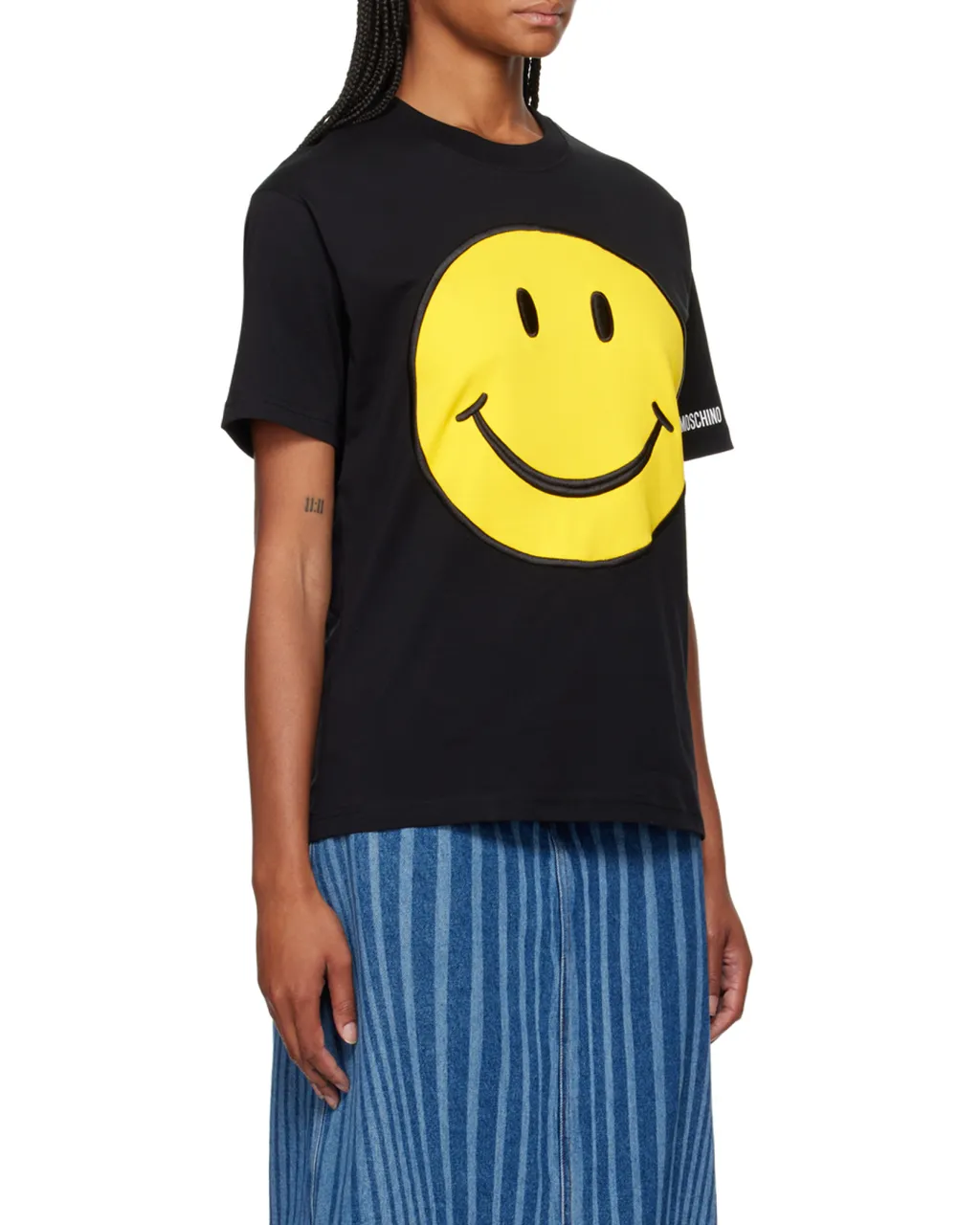 Smile Face Printed Crewneck T-Shirt