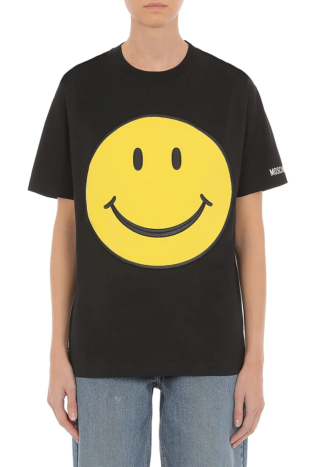 Smile Face Printed Crewneck T-Shirt