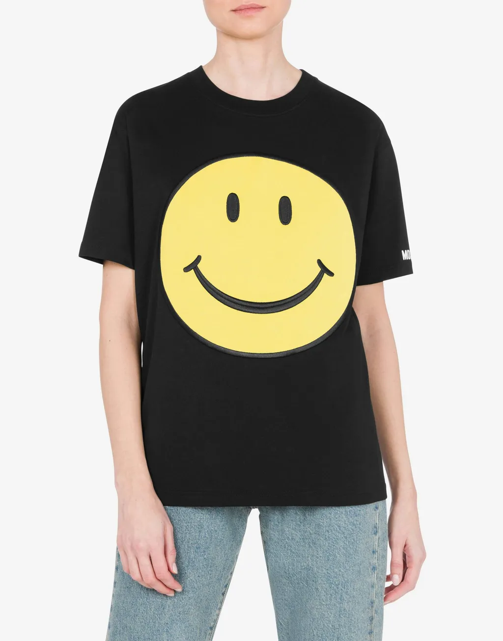 Smile Face Printed Crewneck T-Shirt