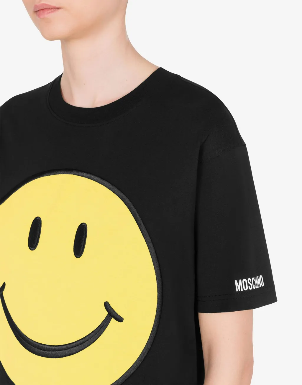 Smile Face Printed Crewneck T-Shirt
