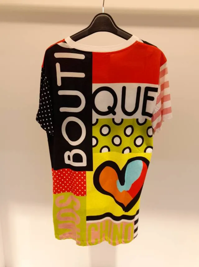 Pattern Printed Color Matching T-Shirt