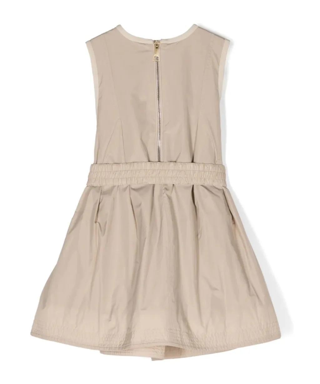 Logo Embroidered Sleeveless Dress