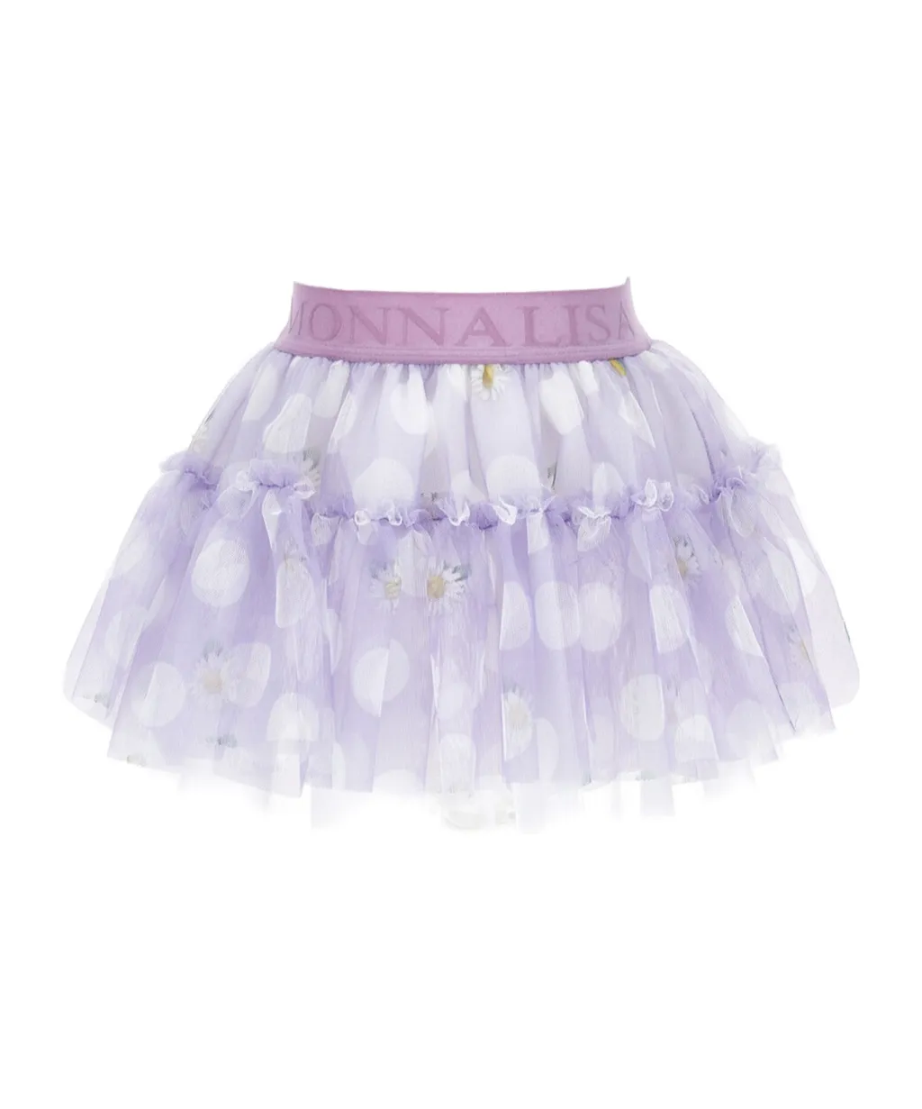 Logo-Waistband Tiered Flared Tutu