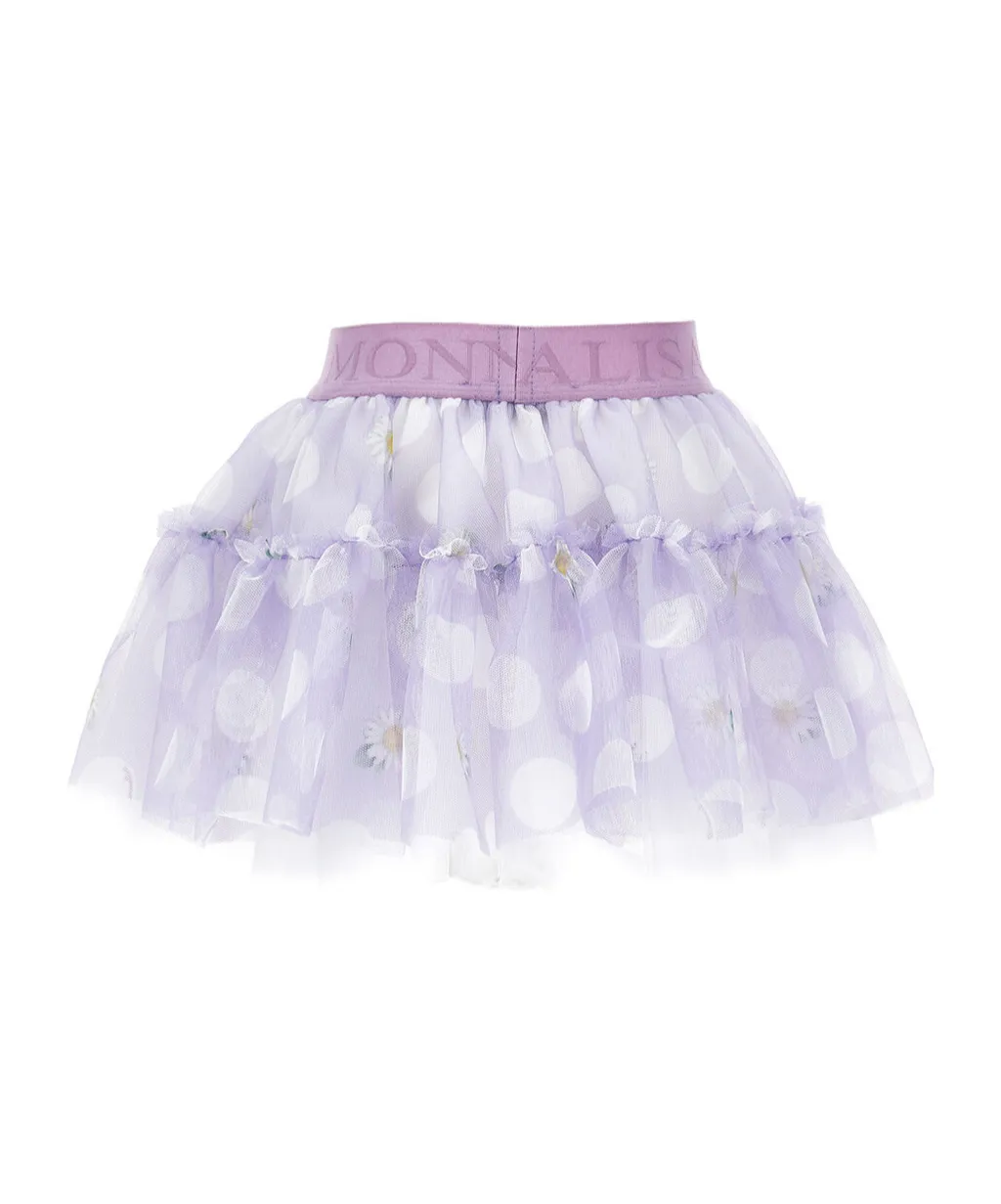 Logo-Waistband Tiered Flared Tutu