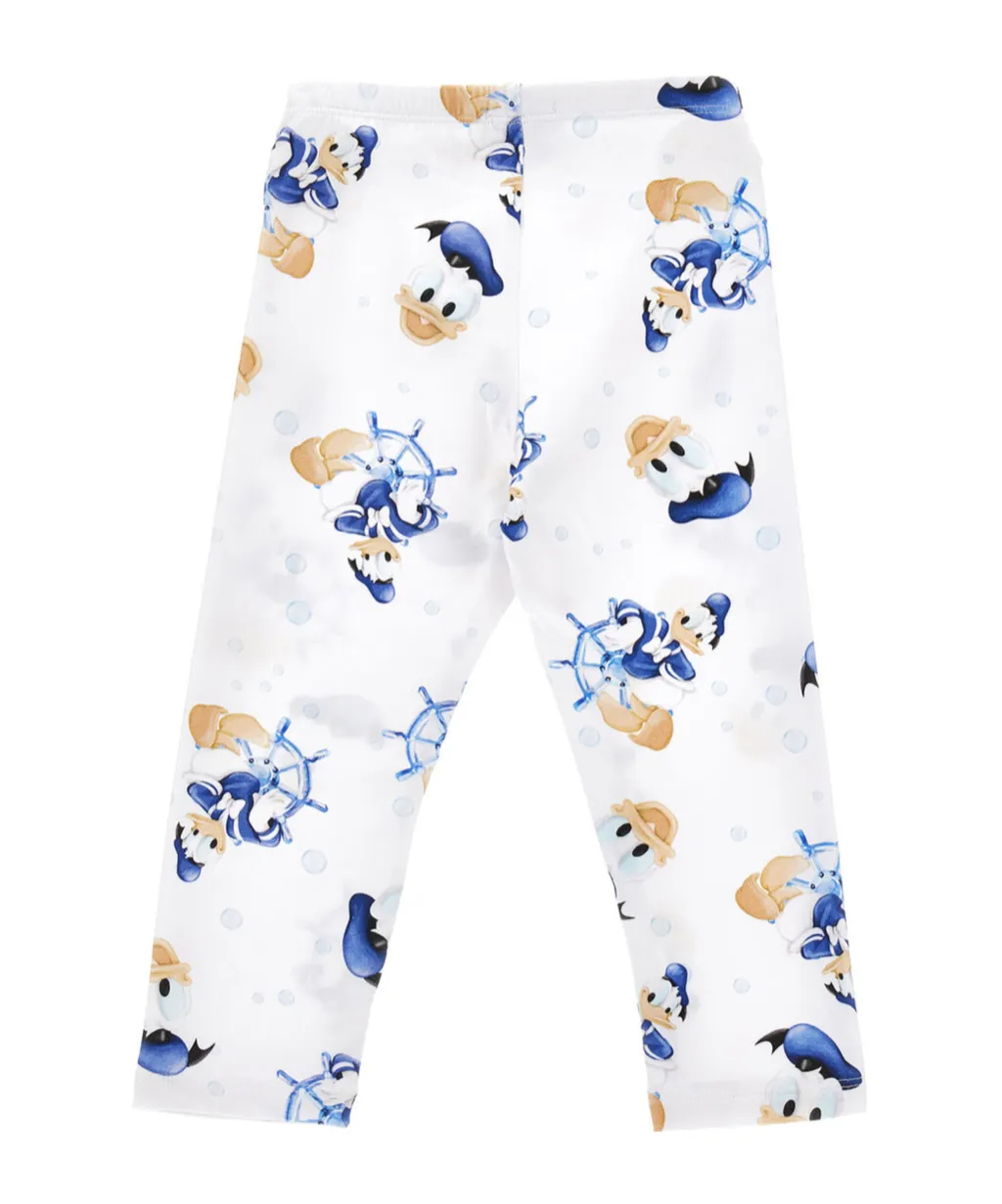 Motif-Print Cotton Leggings