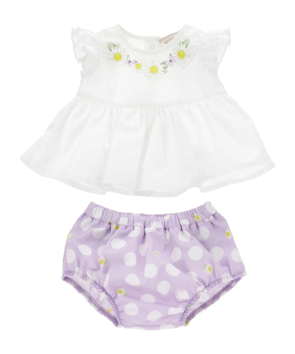 Floral-Print Cotton Short Set