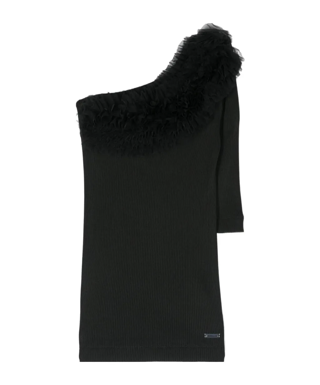 Tulle-Detail Dress
