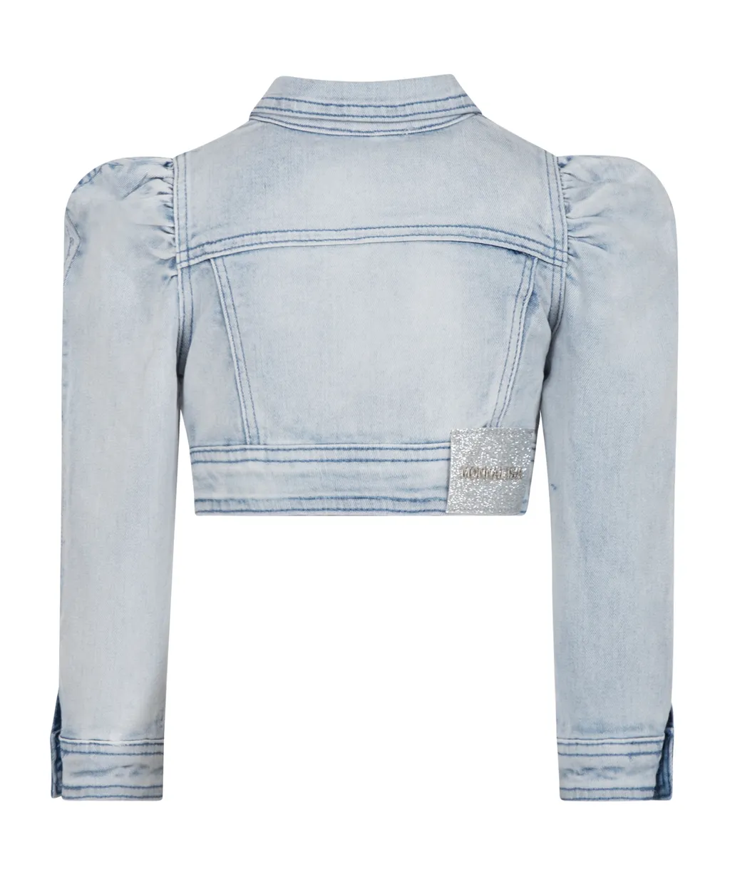 Crystal-Embellished Denim Jacket