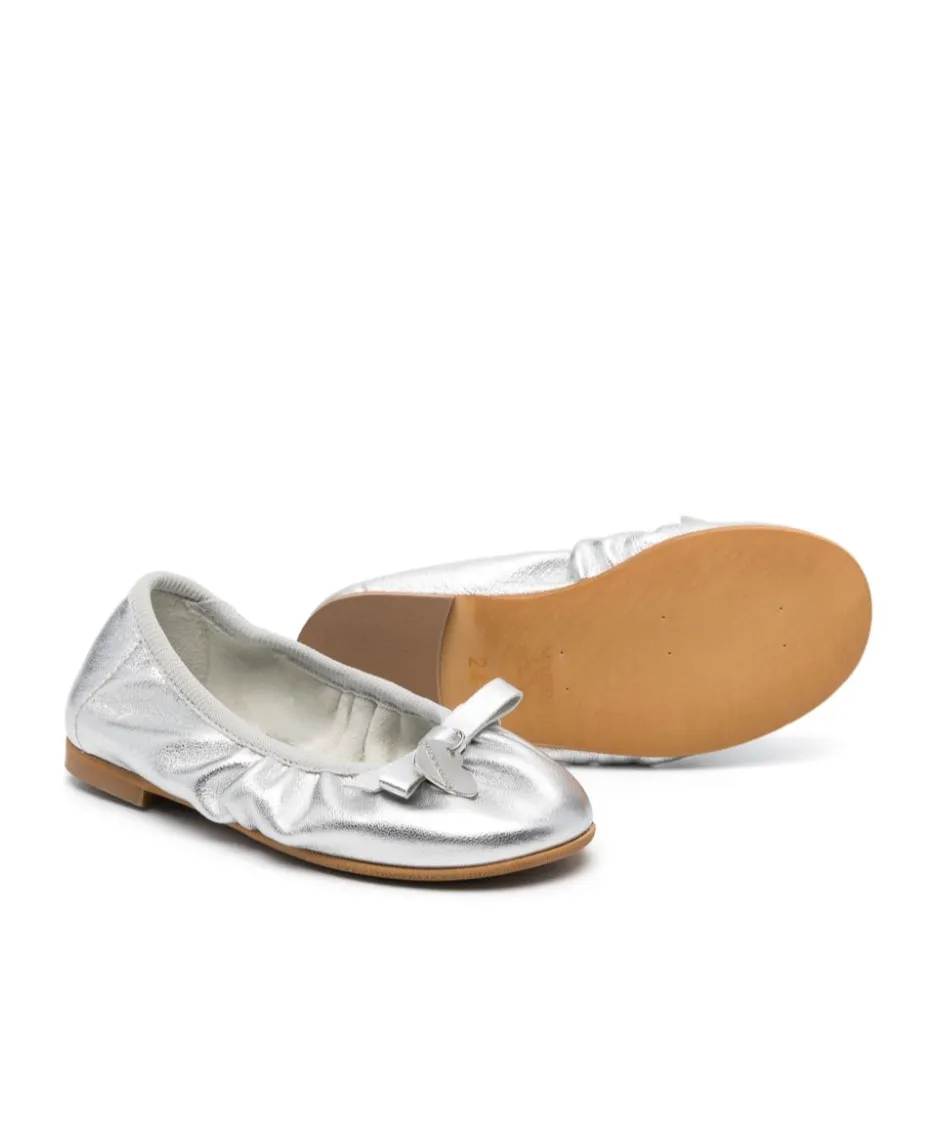 Laminated Leather Ballet Flats