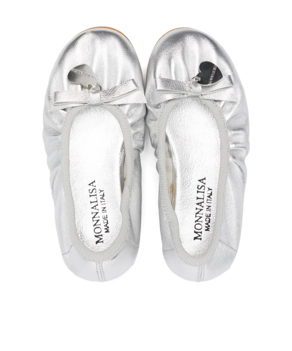 Laminated Leather Ballet Flats