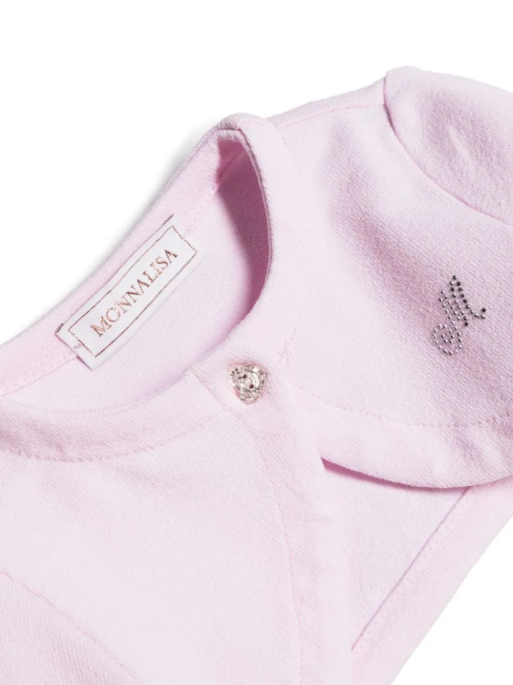 Logo Embellished Cropped Cardigan