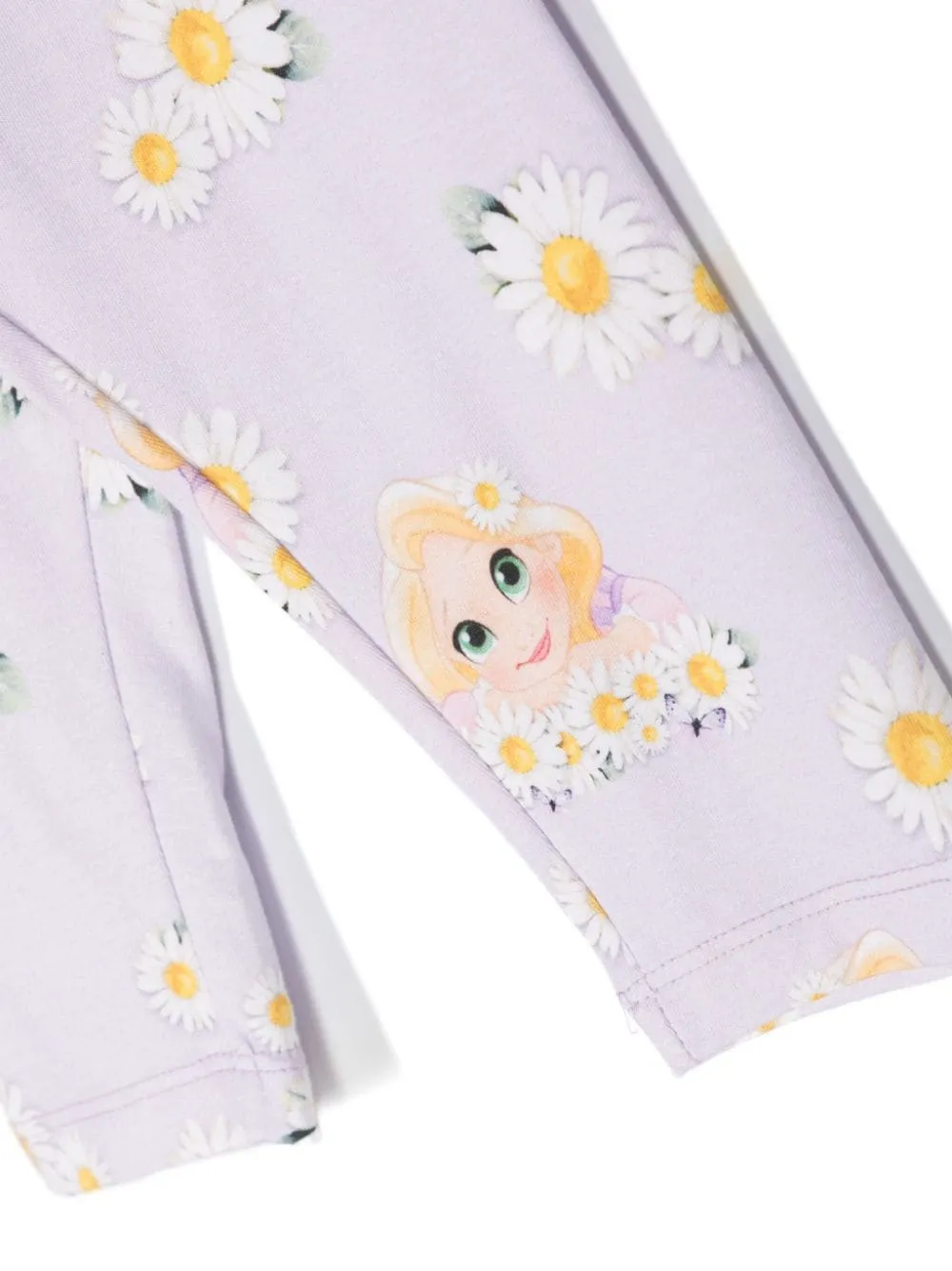 Daisy-Print Stretch-Cotton Leggings