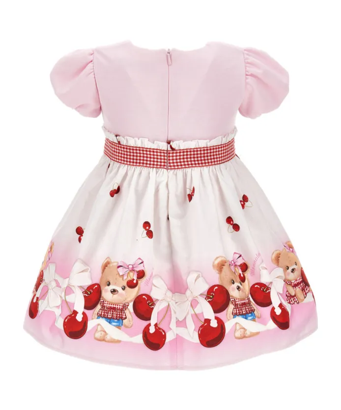 Teddy Bear-Print Flared Dress