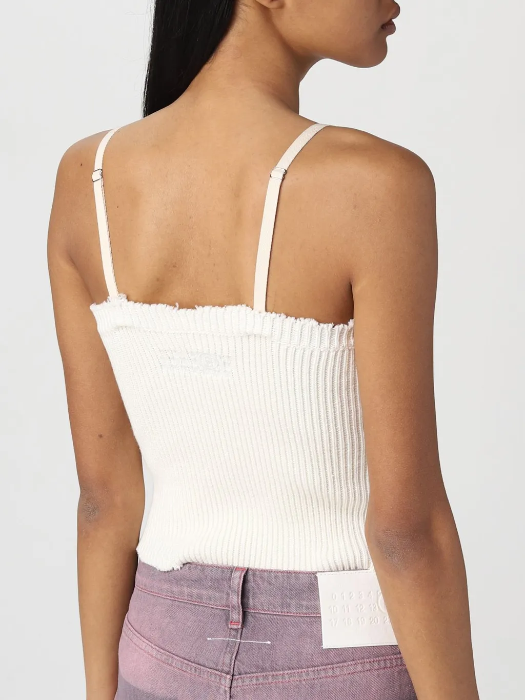 Embroidered-Logo Knit Crop Top