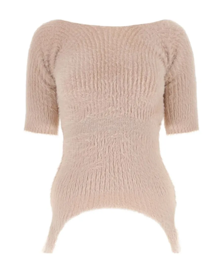 Short-Sleeved Knitted Jumper