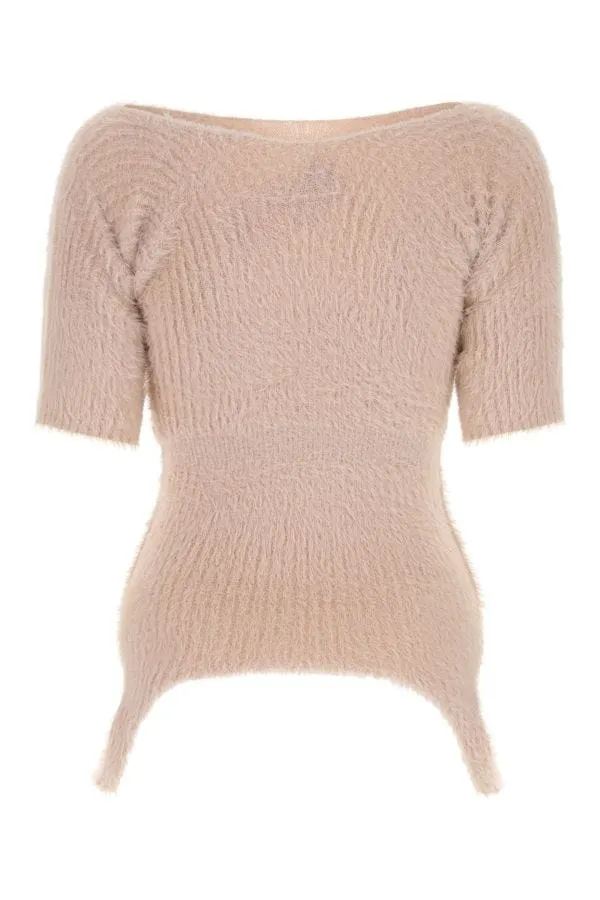 Short-Sleeved Knitted Jumper