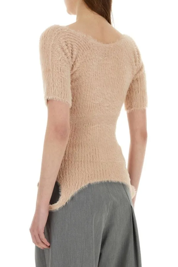 Short-Sleeved Knitted Jumper