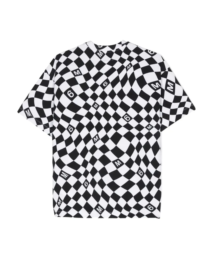 Checked Crewneck T-Shirt