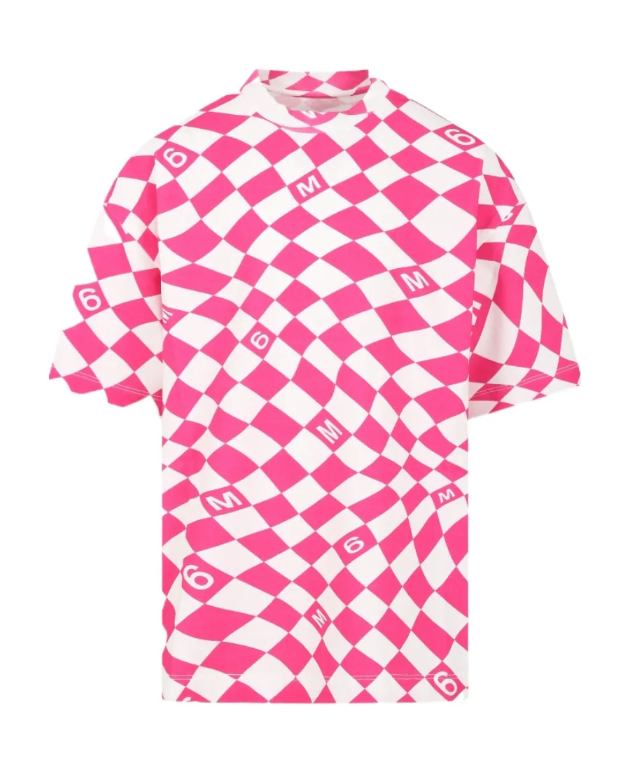Checked Crewneck T-Shirt