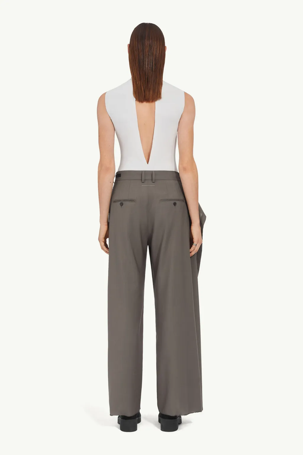 Wide Leg Tailored Trousers