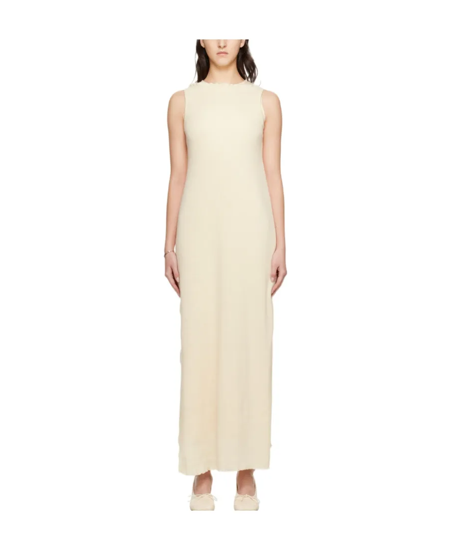 Laminated Dress With Round Neck