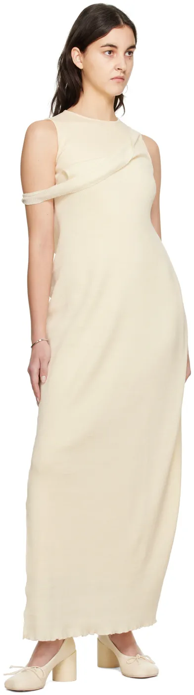 Laminated Dress With Round Neck