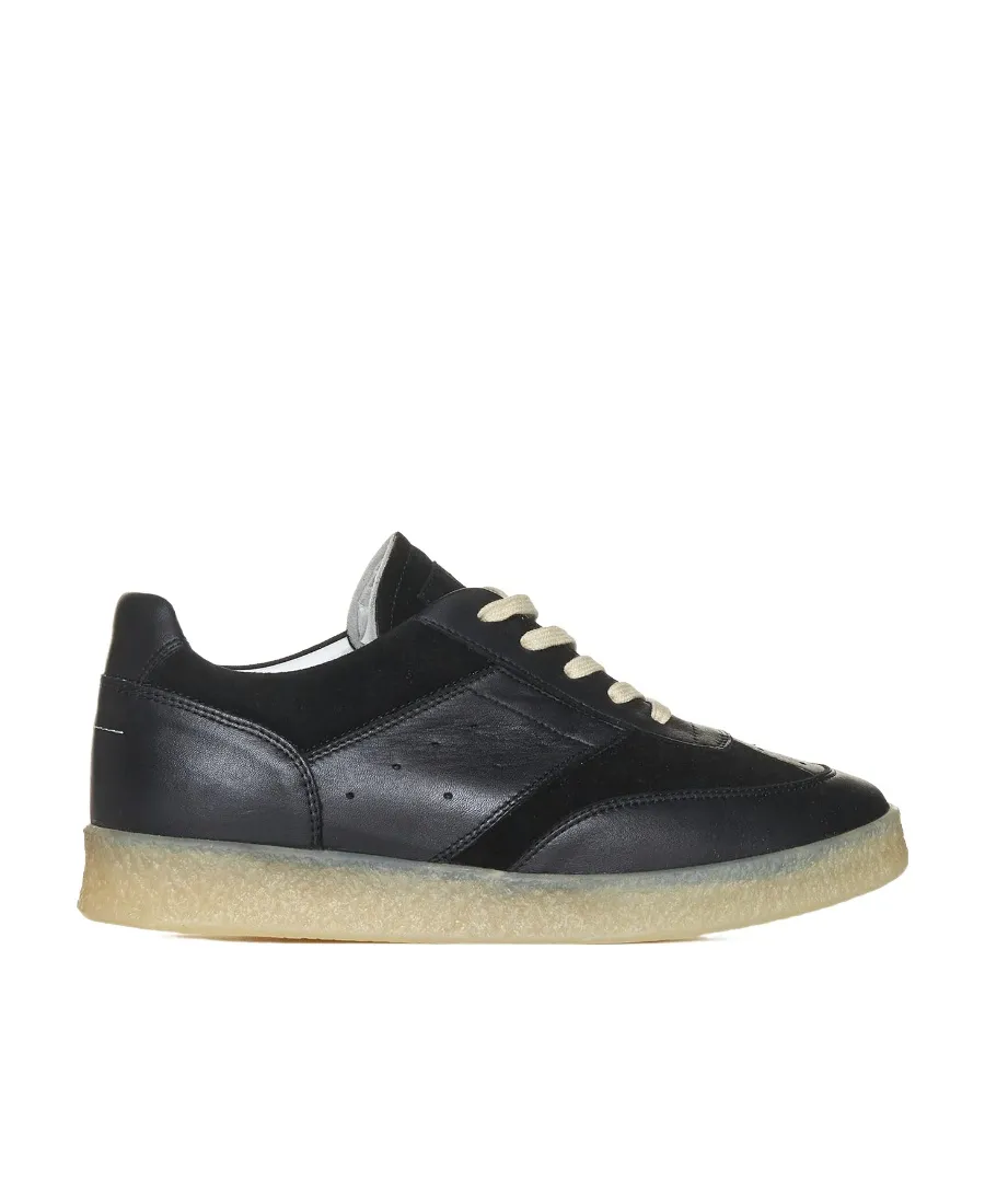 Panelled Lace-Up Sneakers