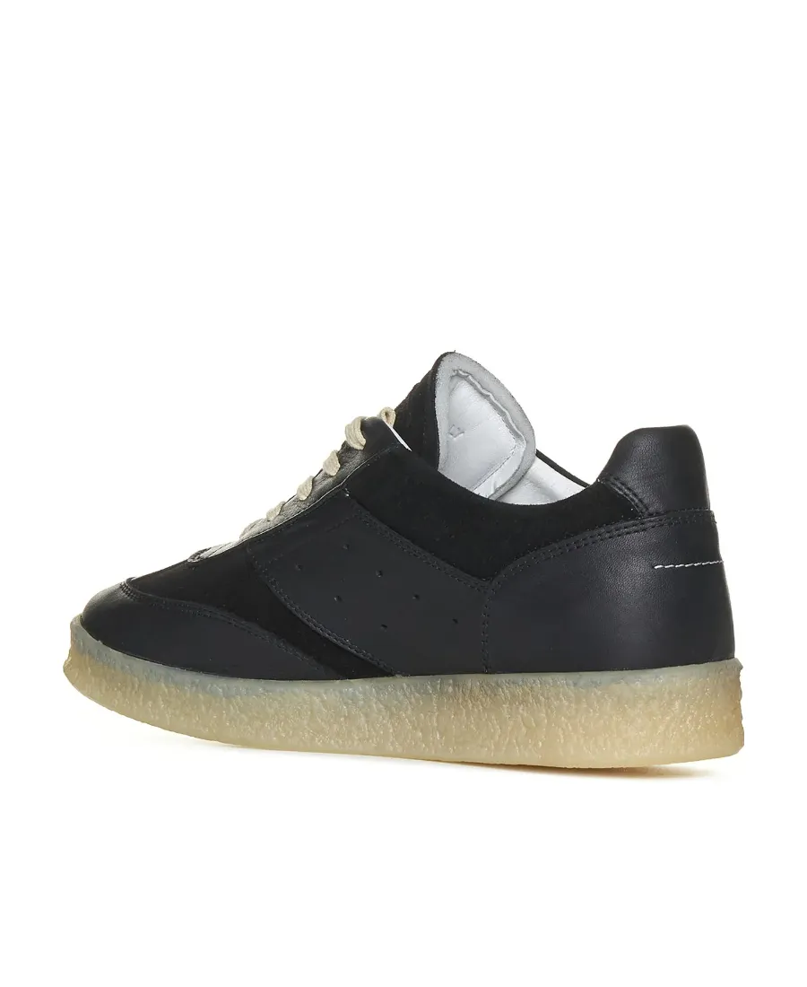 Panelled Lace-Up Sneakers