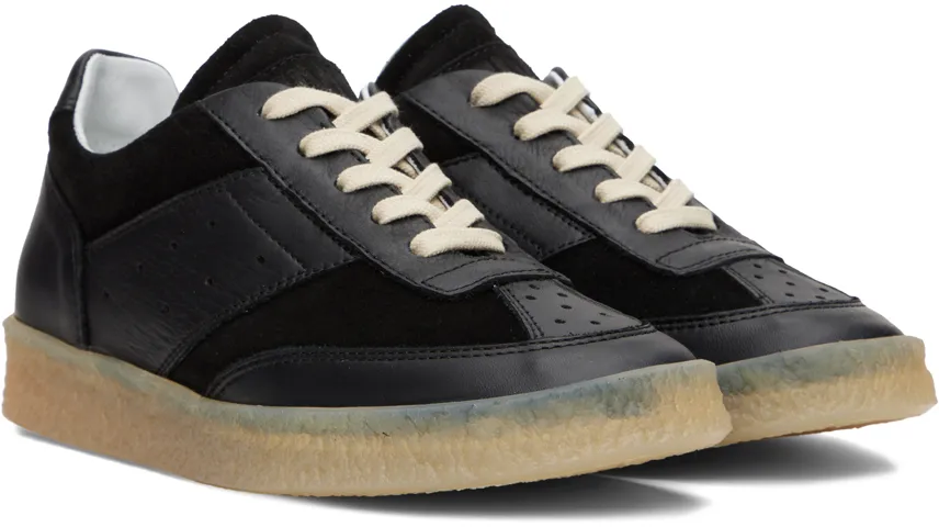 Panelled Lace-Up Sneakers