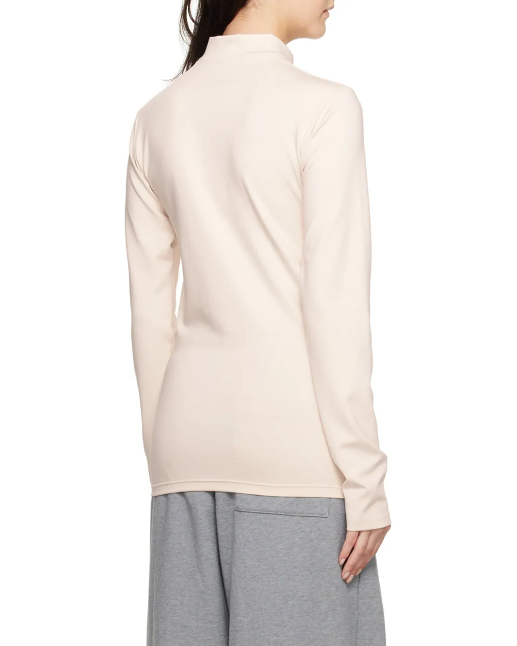 Embroidery High-Neck T-Shirt