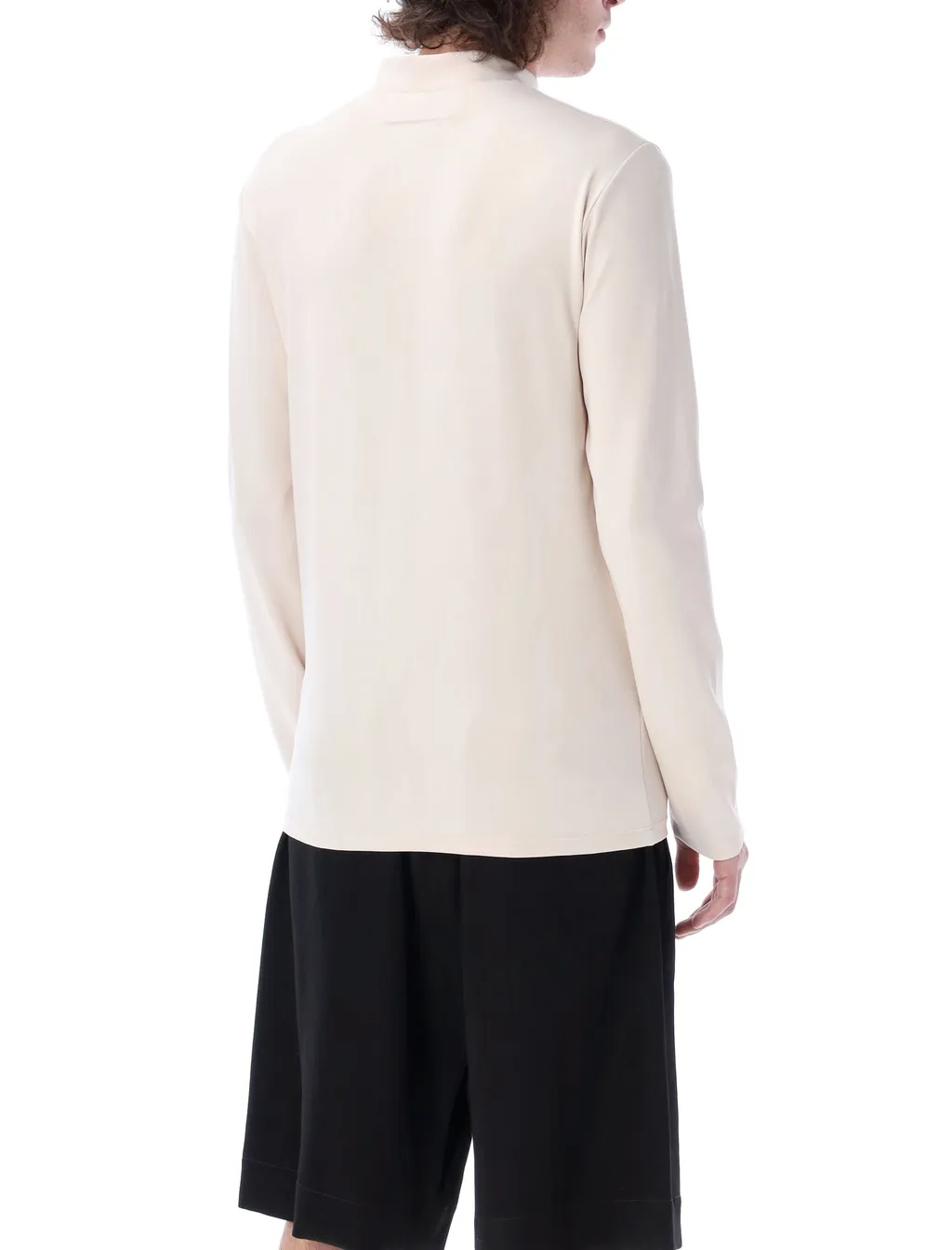 Embroidery High-Neck T-Shirt