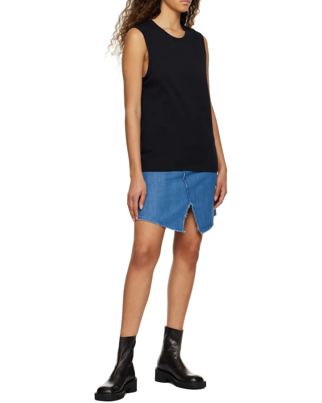 High-Waisted Denim Skirt