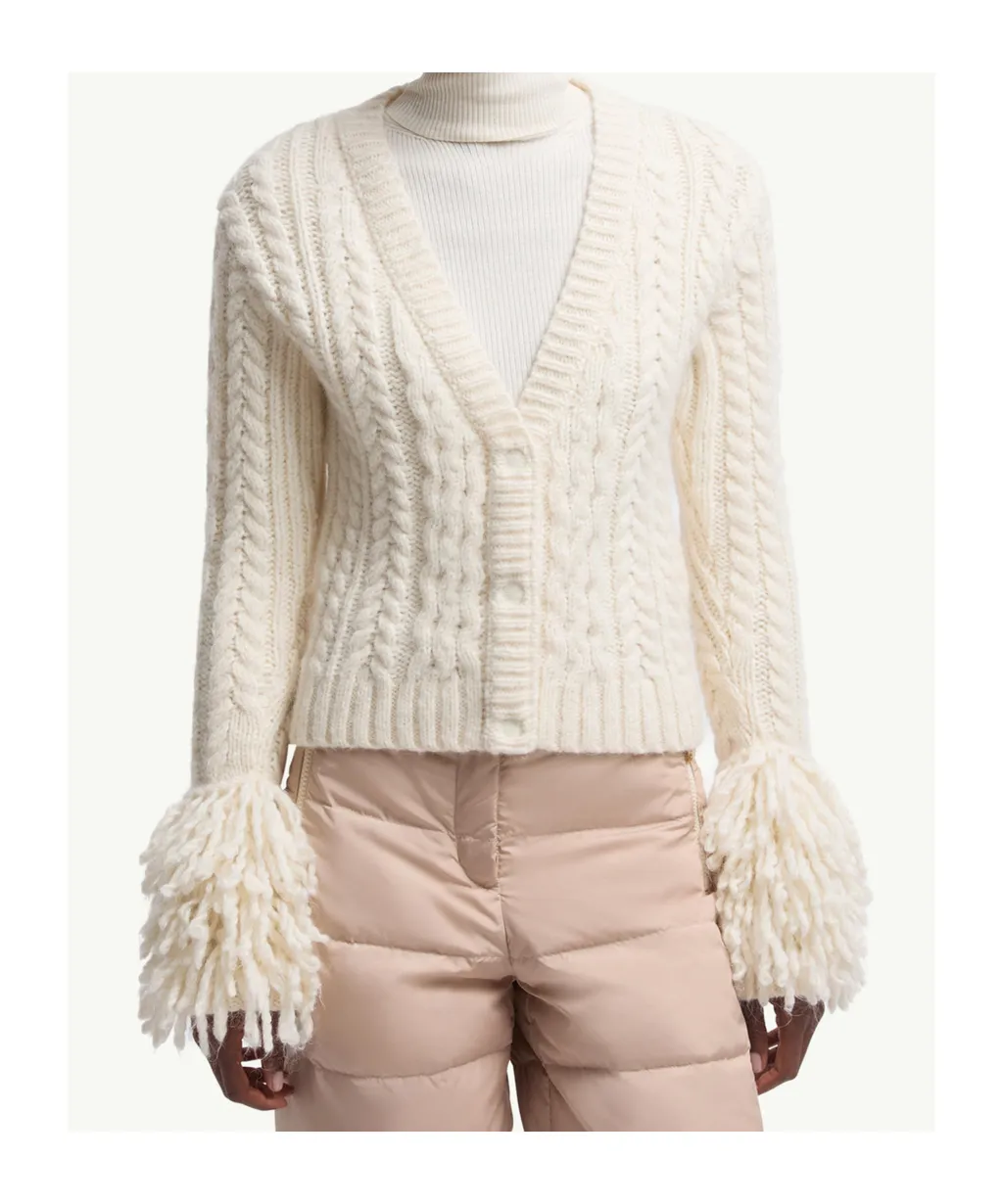 Logo Patch V-Neck Cardigan