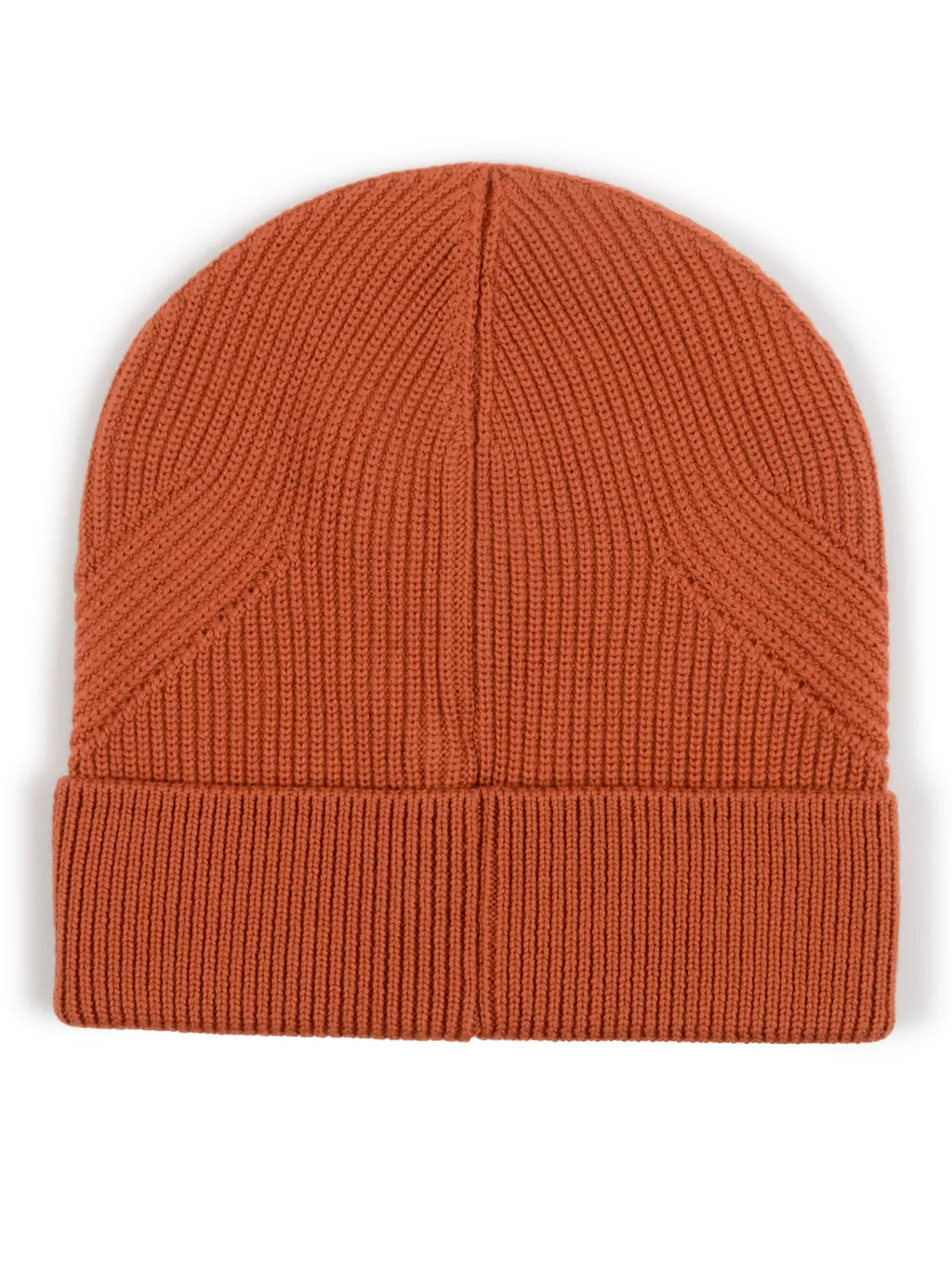 Ribbed Logo-Patch Beanie