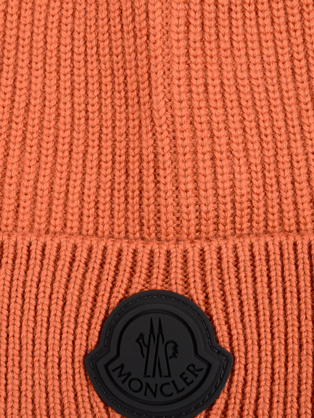 Ribbed Logo-Patch Beanie