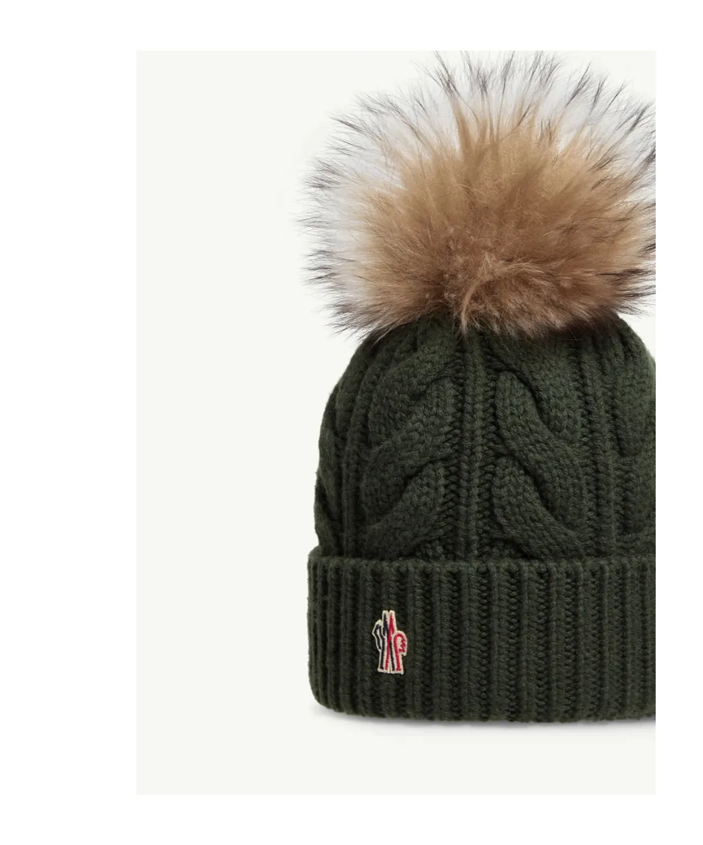 Wool & Cashmere Beanie With Pom Pom