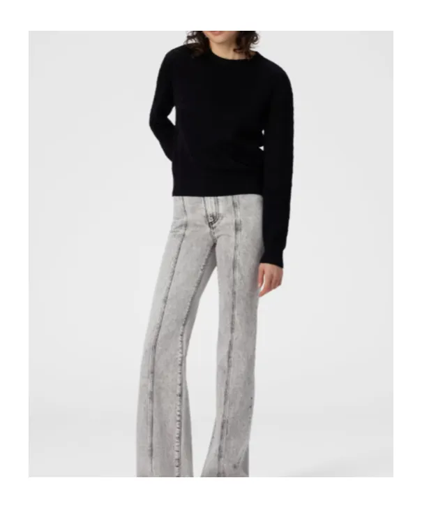 Chevron Pattern Crewneck Jumper