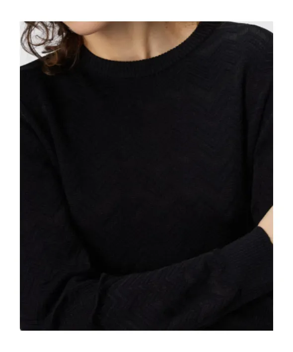 Chevron Pattern Crewneck Jumper