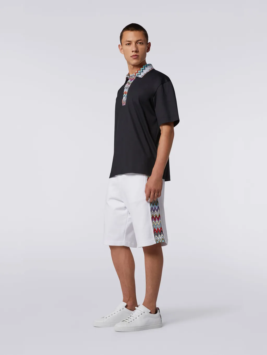 Zig Zag Detail Bermuda Shorts