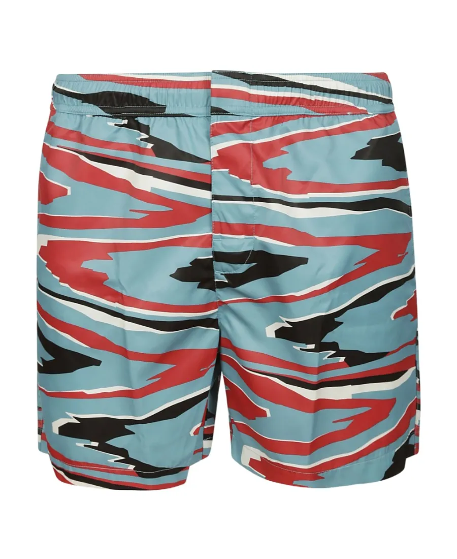 Camouflage Printed Elasticated Waistband Swim Shorts