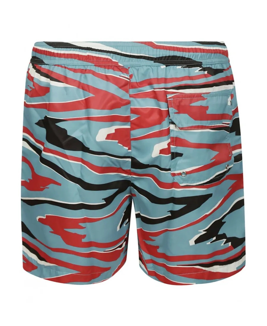 Camouflage Printed Elasticated Waistband Swim Shorts