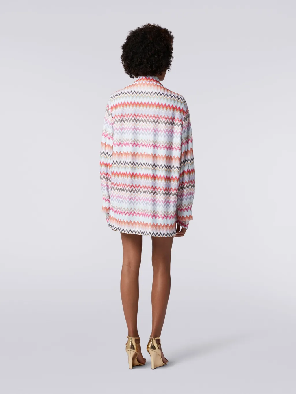 Zigzag Double-Breasted Tailored Blazer