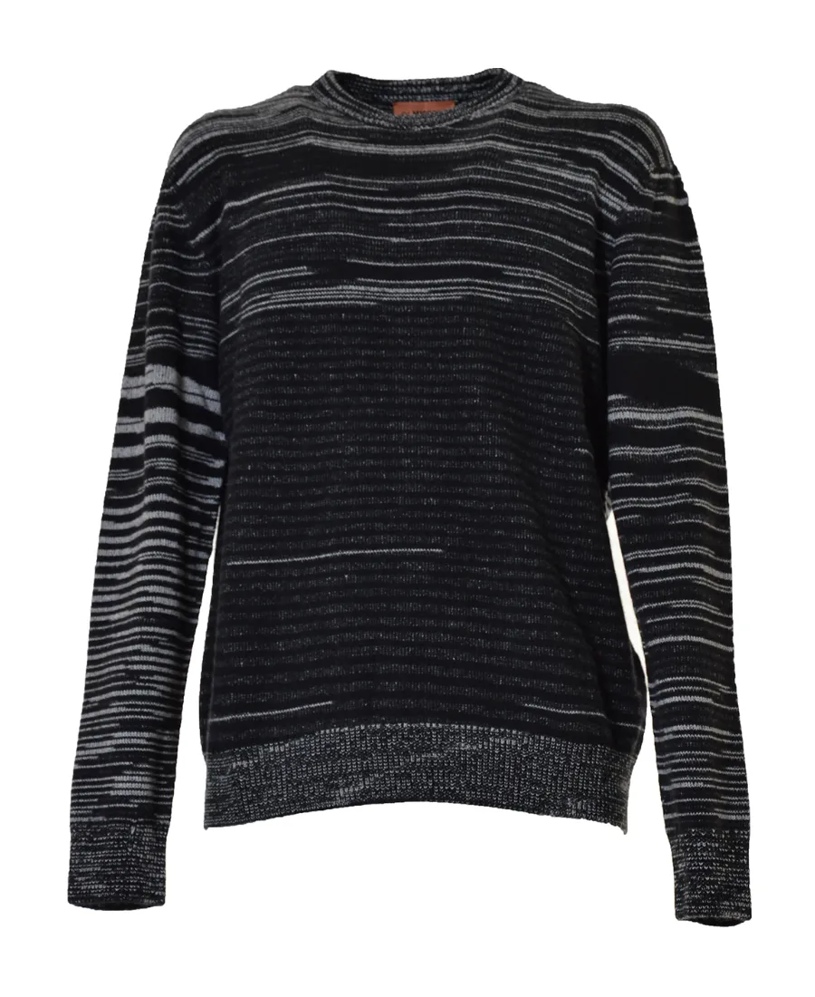 Stripe-Print Cashmere Jumper