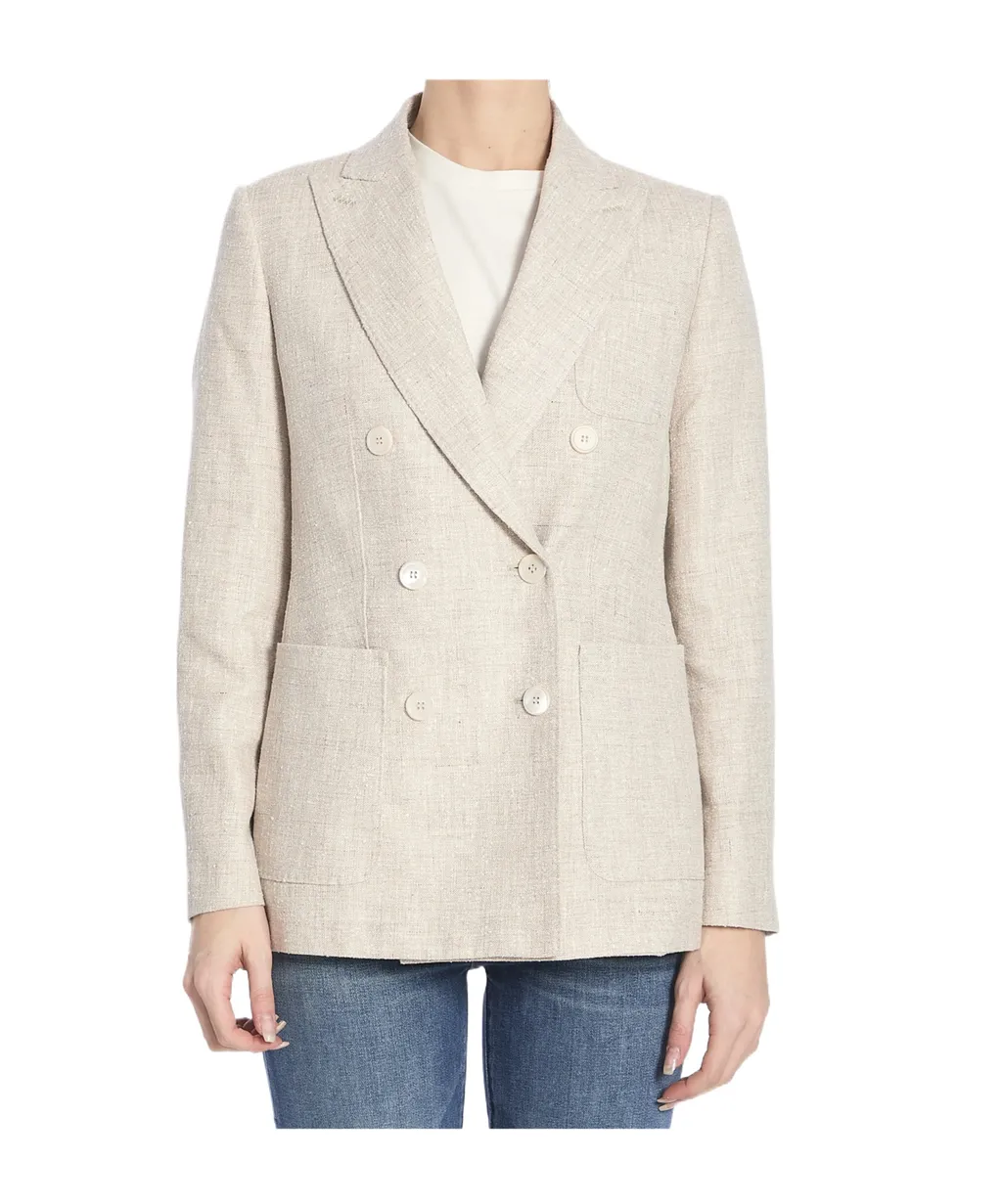 Double-Breasted Long-Sleeved Jacket