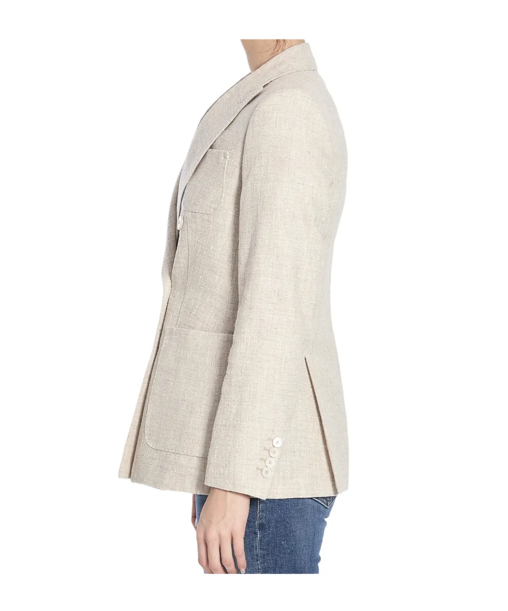 Double-Breasted Long-Sleeved Jacket
