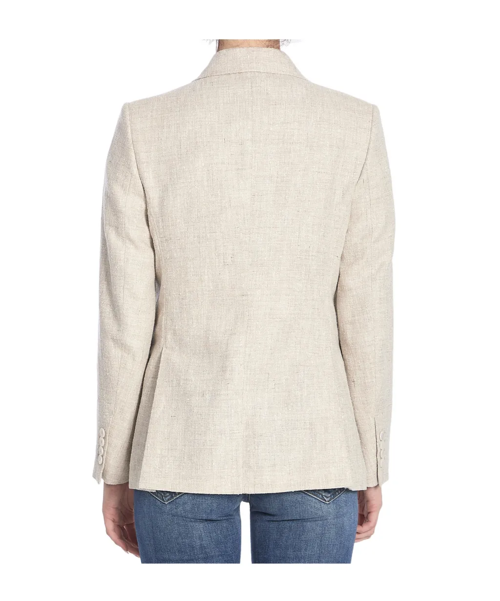 Double-Breasted Long-Sleeved Jacket