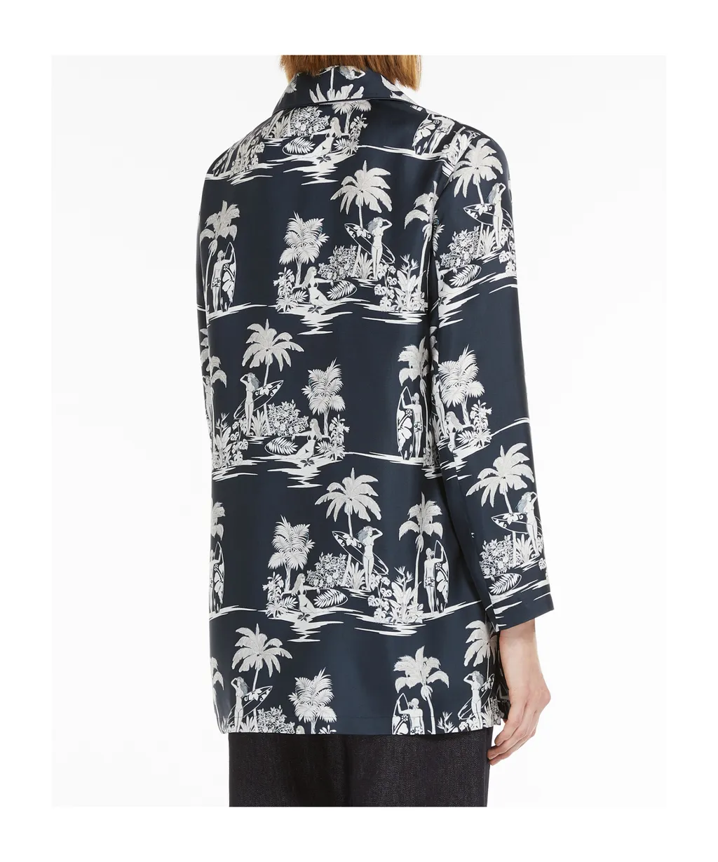 Printed Silk Pyjama Shirt