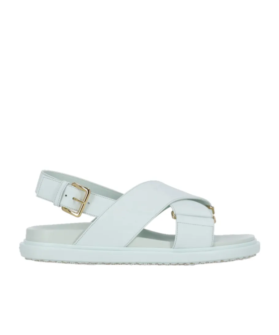 Logo Embossed Buckled Sandals