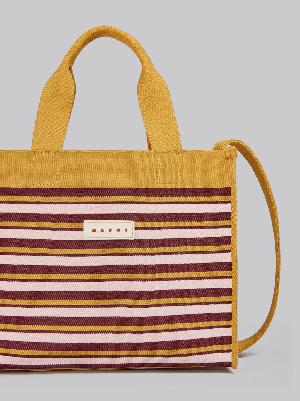 Shopping Striped Tote Bag